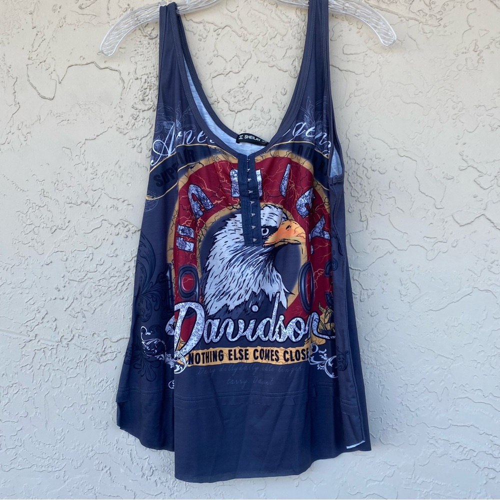 Sheilay Harley Davidson Theme muscle shirt